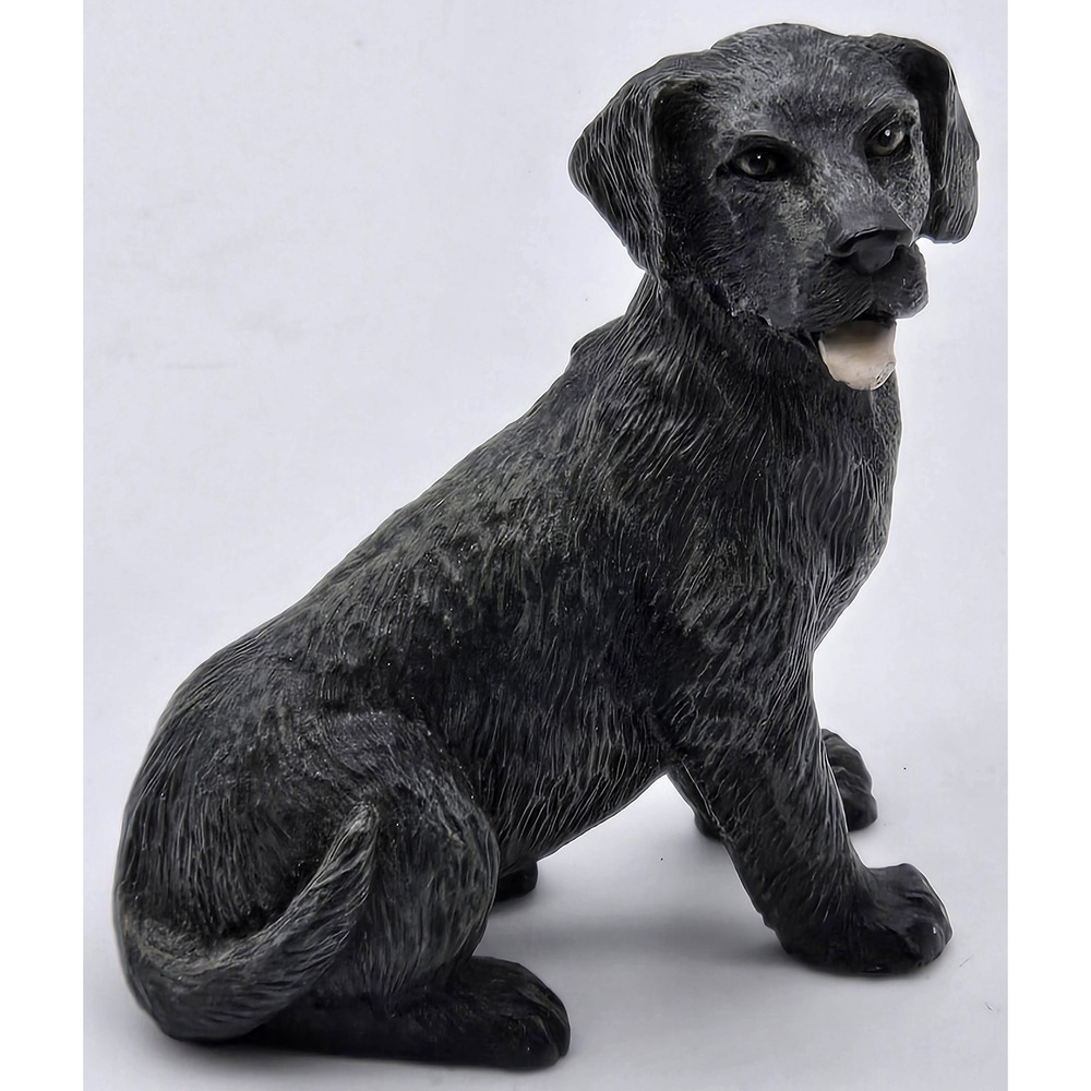 Russ Berrie Dog Figurine Model 1402 Black Lab Police K9 Style‎ Resin 2.5 in